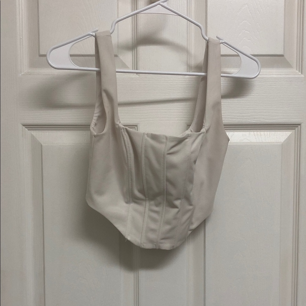Edikted Cream Corset Top